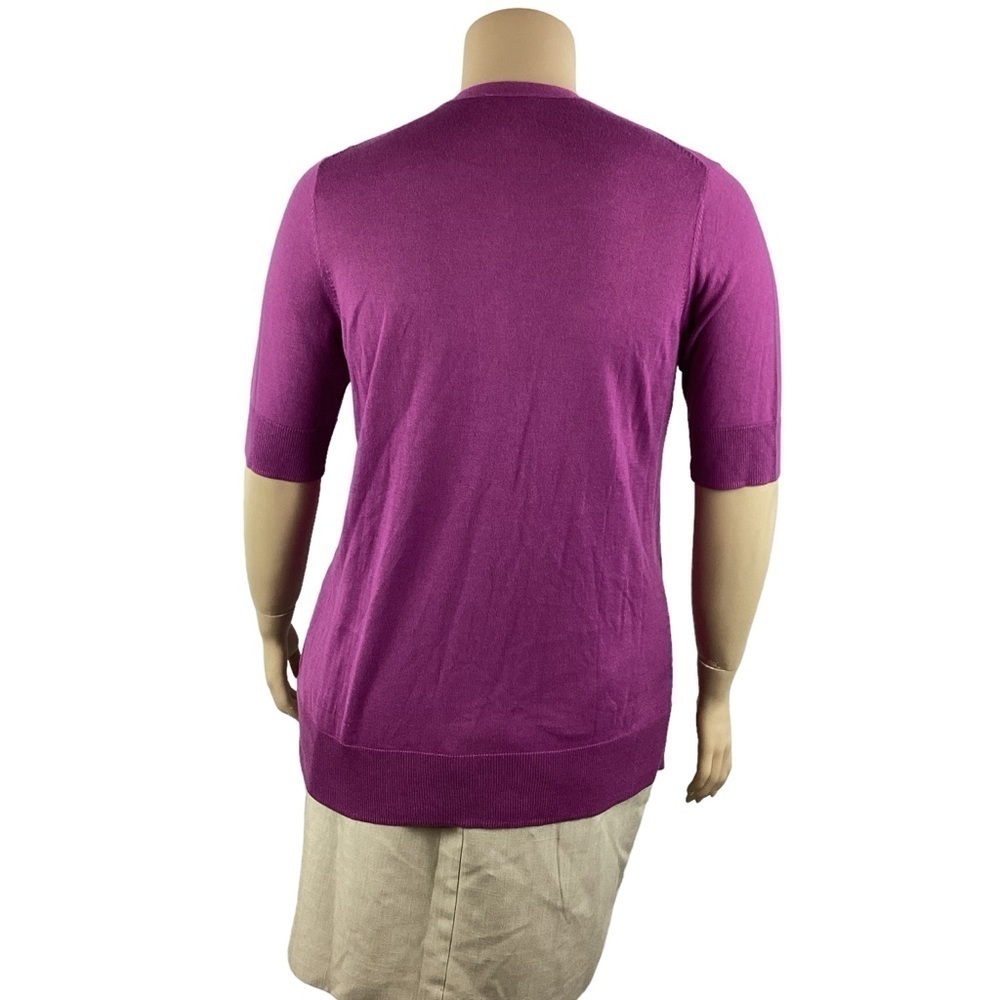 LOGO Lori Goldstein Cardigan Sweater Size XL Purple - Picture 5 of 7